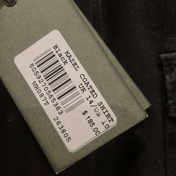 BNWT All Saints wax costed western shirt. Size US10/UK14 - Picture 8 of 9